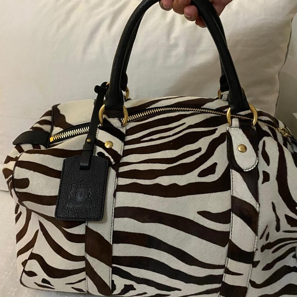 Trussardi Vintage zebra print bag